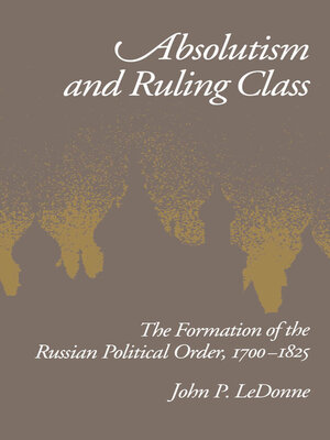 cover image of Absolutism and Ruling Class